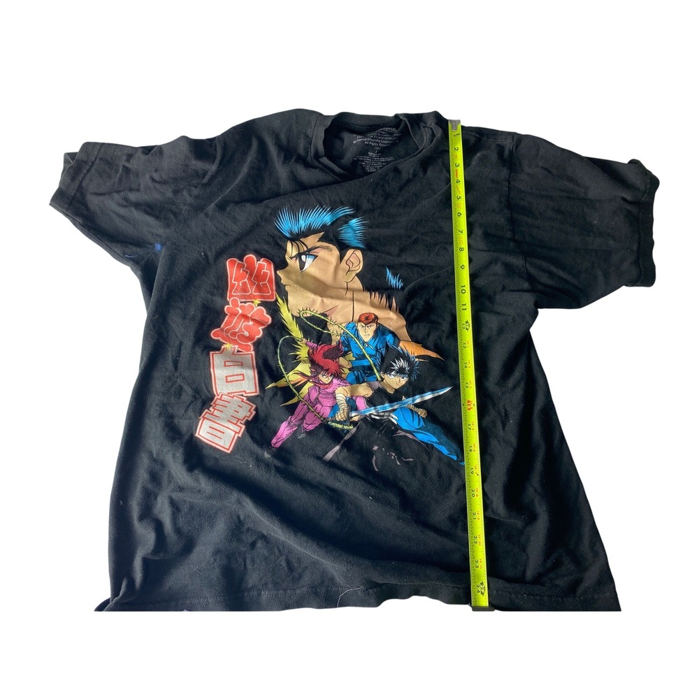 Yu‎ Yu Hakusho Anime Graphic T-Shirt Black Size L Licensed Shonen Jump